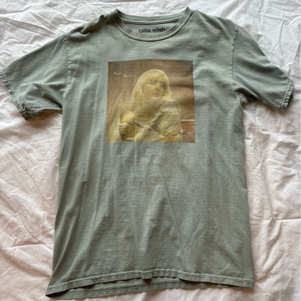 Blue Green Billie Eilish Shirt Medium